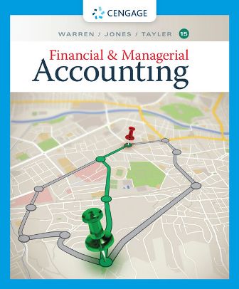 Test Bank for Financial and Managerial Accounting 15th Edition Warren
