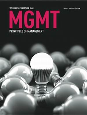 Test Bank for MGMT : principles of management 3rd Canadian Ediiton Williams