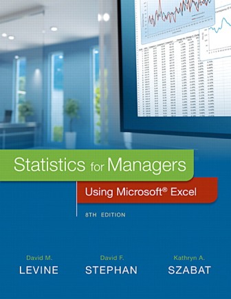 Test Bank for Statistics for Managers Using Microsoft Excel 8th Edition Levine